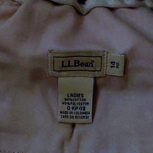 L.L. Bean Vintage 1980s/1990s Twill Navy Midi Skirt - Picture 6 of 7